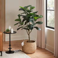 StyleWell 4ft Faux Fiddle Leaf Fig Tree in White Pot: was $99 now $49 @ Home Depot