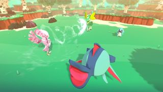 Temtem how to hatch eggs: Four Temtems battle it out against each other.