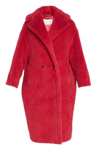 MAX MARA Tedgirl Double-Breasted Faux Fur Coat