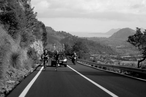 It's a long way from the Tour de France but the riders are getting in the miles already