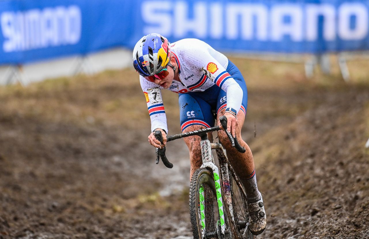 Zoe Backstedt fights the mud