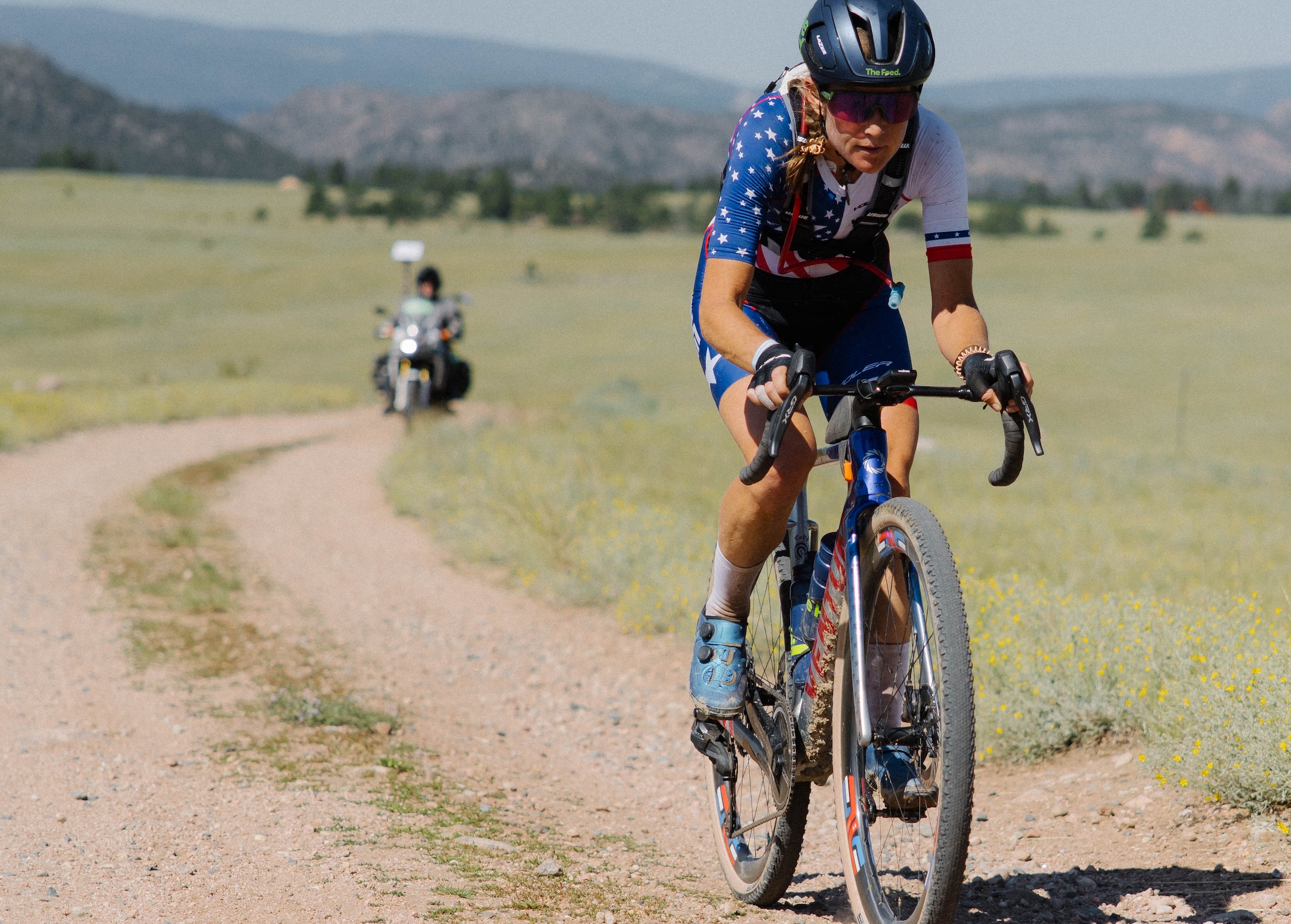 Lauren Stephens (Aegis Cycling Foundation) rode solo on the final 65 miles to win a second time at FoCo Fondo in 2025