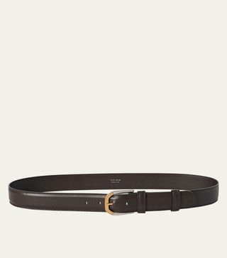 The Row Art Deco Leather Belt in Brown