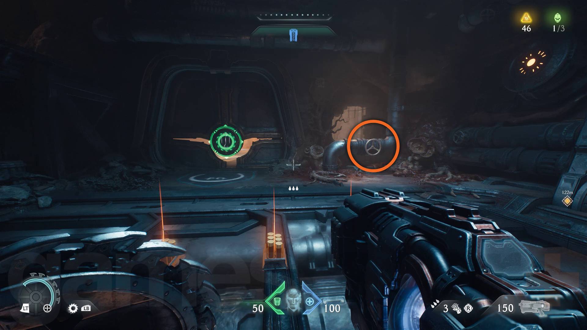 Doom The Dark Ages fire pipe door puzzle valve in secret room