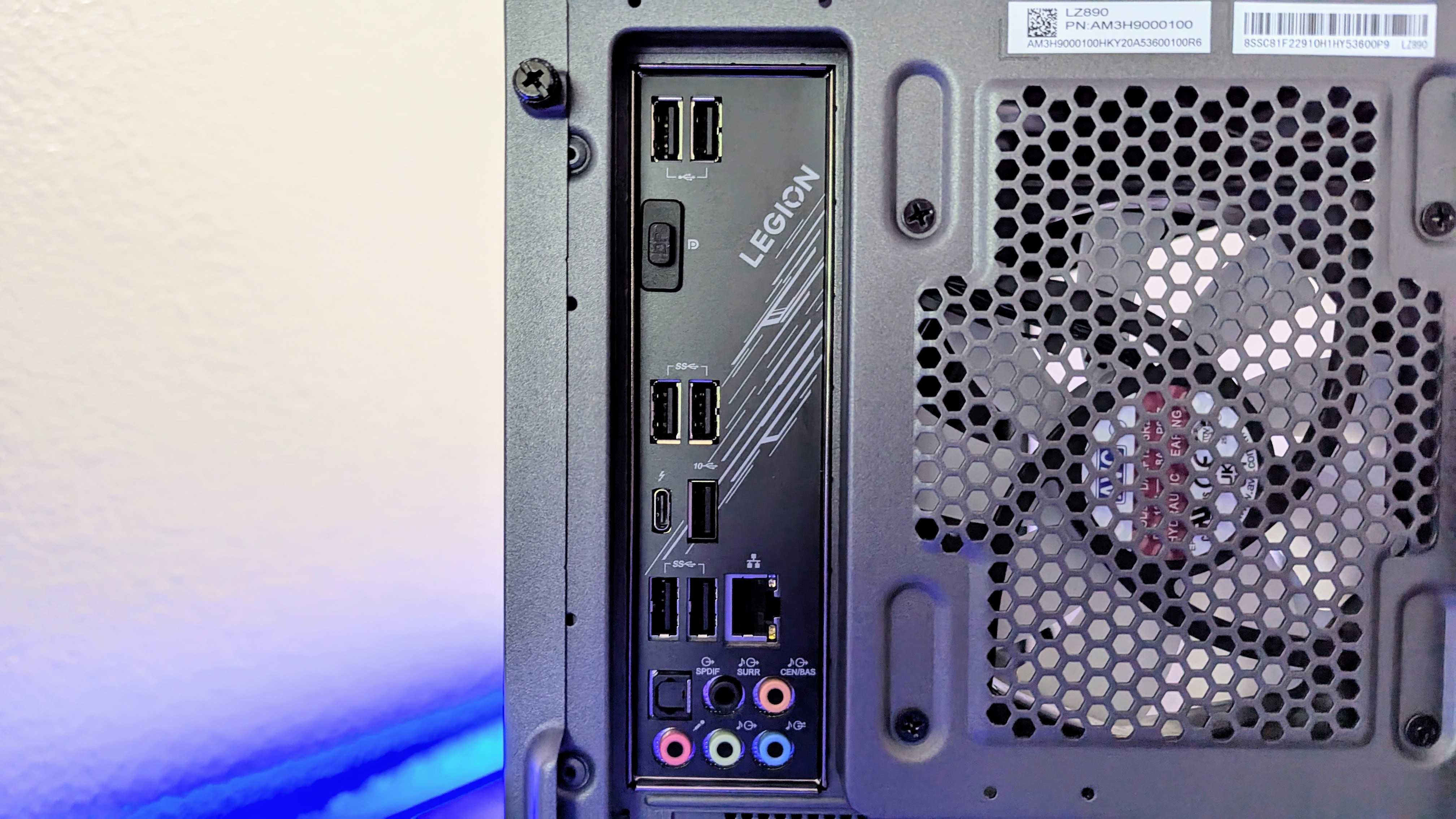 Image of the Lenovo Legion Tower 7i (Gen 10) gaming desktop.
