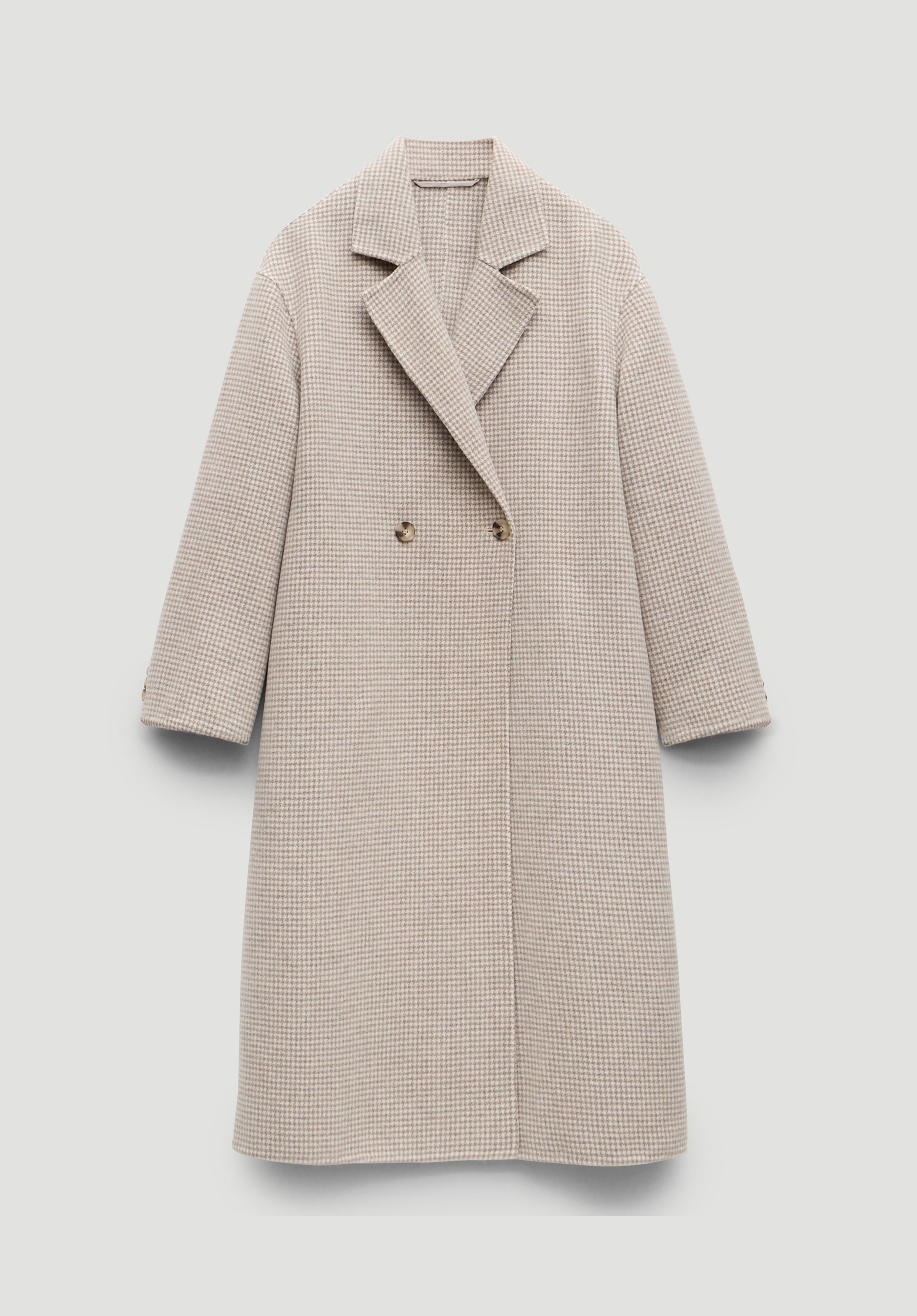 Mili Wool Double Faced Checked Coat