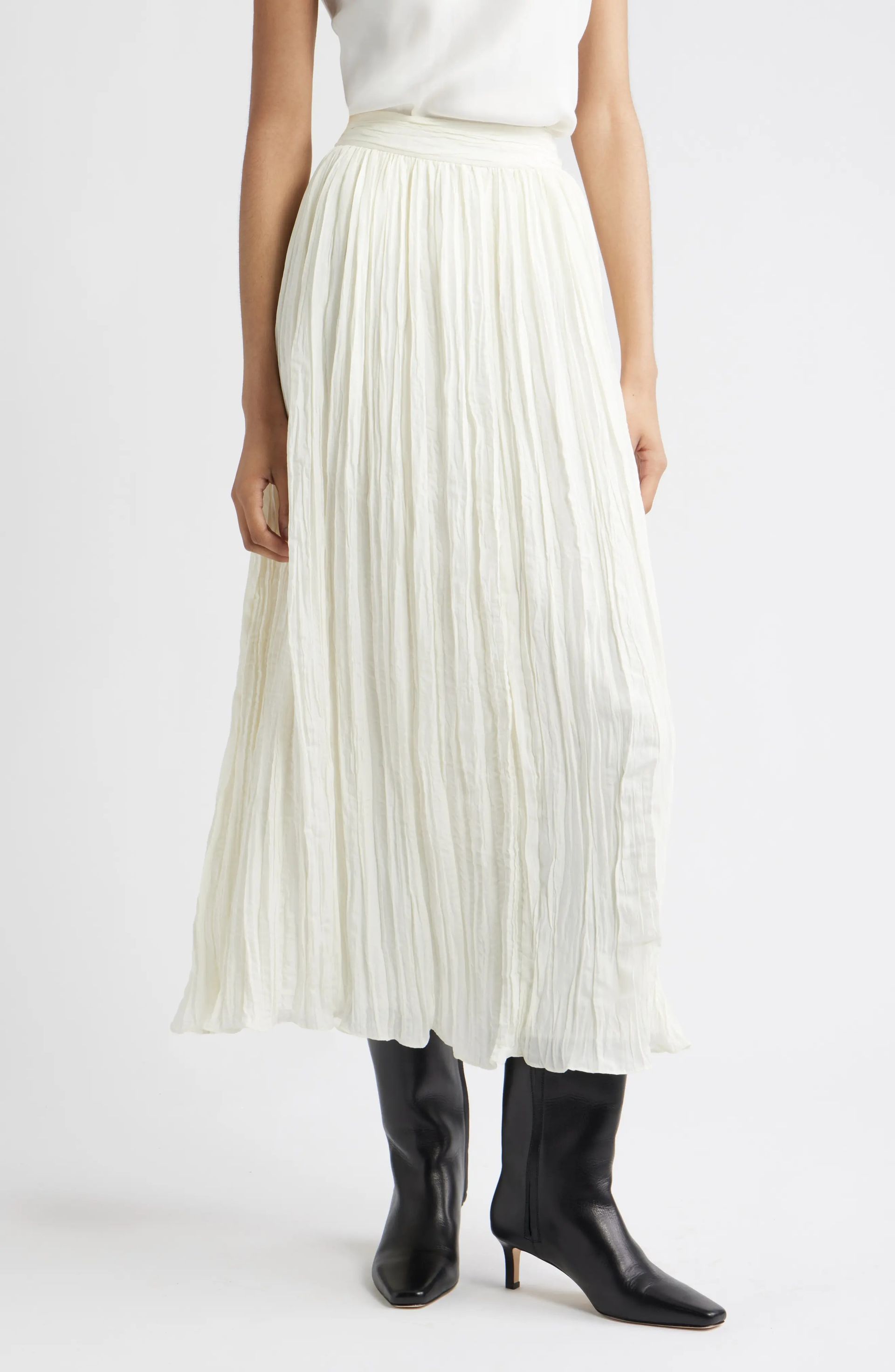 Nordstrom, Crinkle A-Line Maxi Skirt