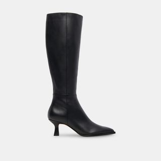 Auggie Extra Wide Calf Boots Black Leather