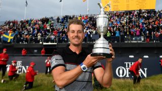 Henrik Stenson with the Claret Jug after his 2016 victory