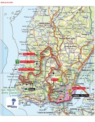 2010 Volta a Portugal stage 10 map