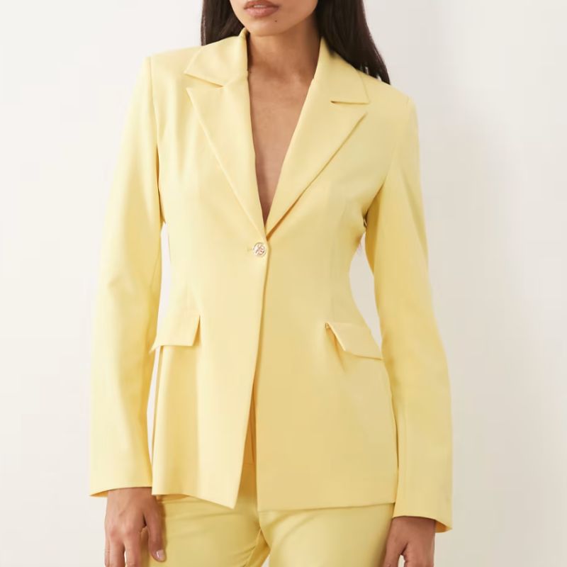 ASOS , Co-ord Tailored Blazer in Lemon Yellow