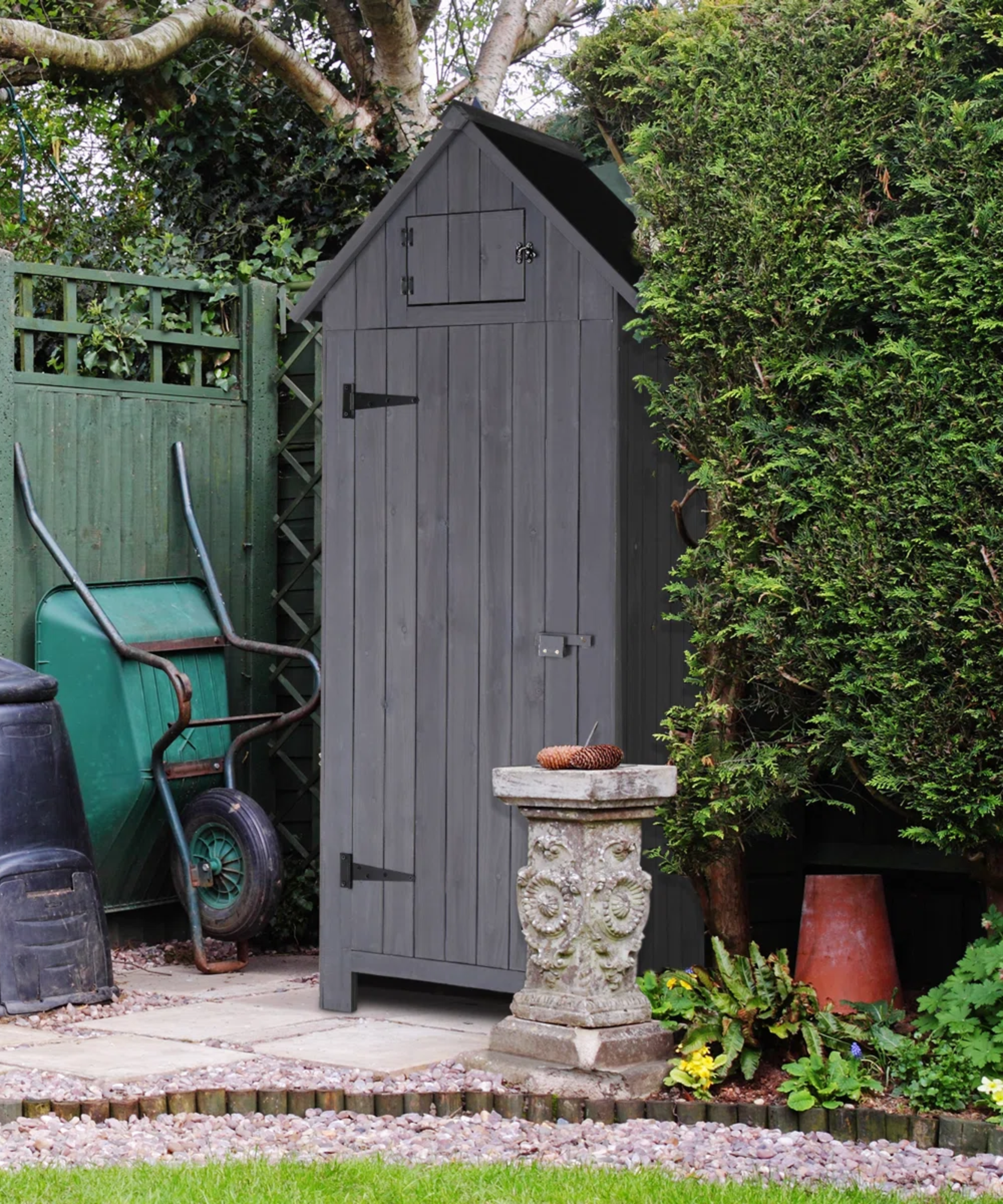 an outdoor storage shed