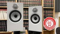 A picture of the Bowers & Wilkins 606 S3 speakers with the Deals of the Week logo overlaid 
