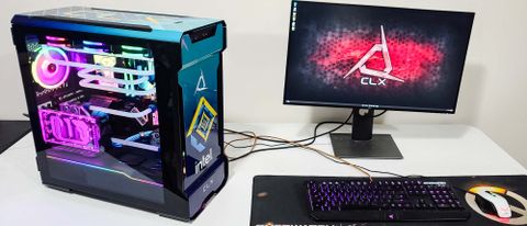 CLX Ra Gaming PC on desk