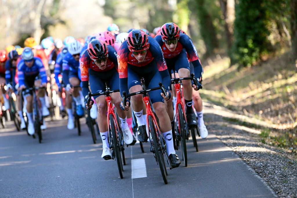 BELLEGARDESURVALSERINE FRANCE FEBRUARY 01 Joshua Tarling of United Kingdom and Team INEOS Grenadiers competes during the 53rd Etoile de Besseges Tour Du Gard 2023 Stage 1 a 16218km stage from Bellegarde to Bellegarde EDB2021 on February 01 2023 in BellegardesurValserine France Photo by Luc ClaessenGetty Images