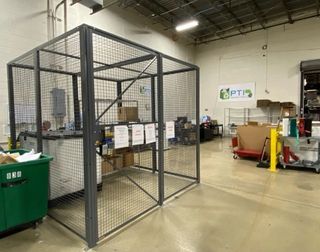 New cage being installed at FBI storage facility