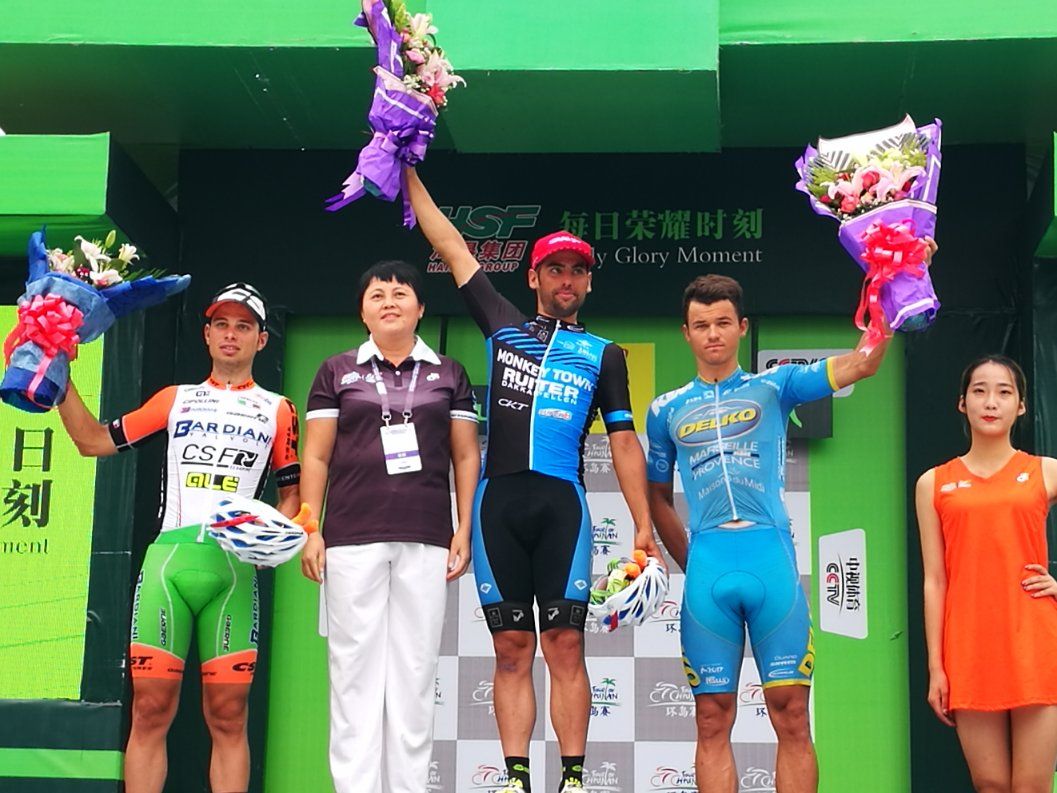 Marco Zanotti won stage 8 of the Tour of Hainan ahead of Marco Maronese and Emils Liepins.