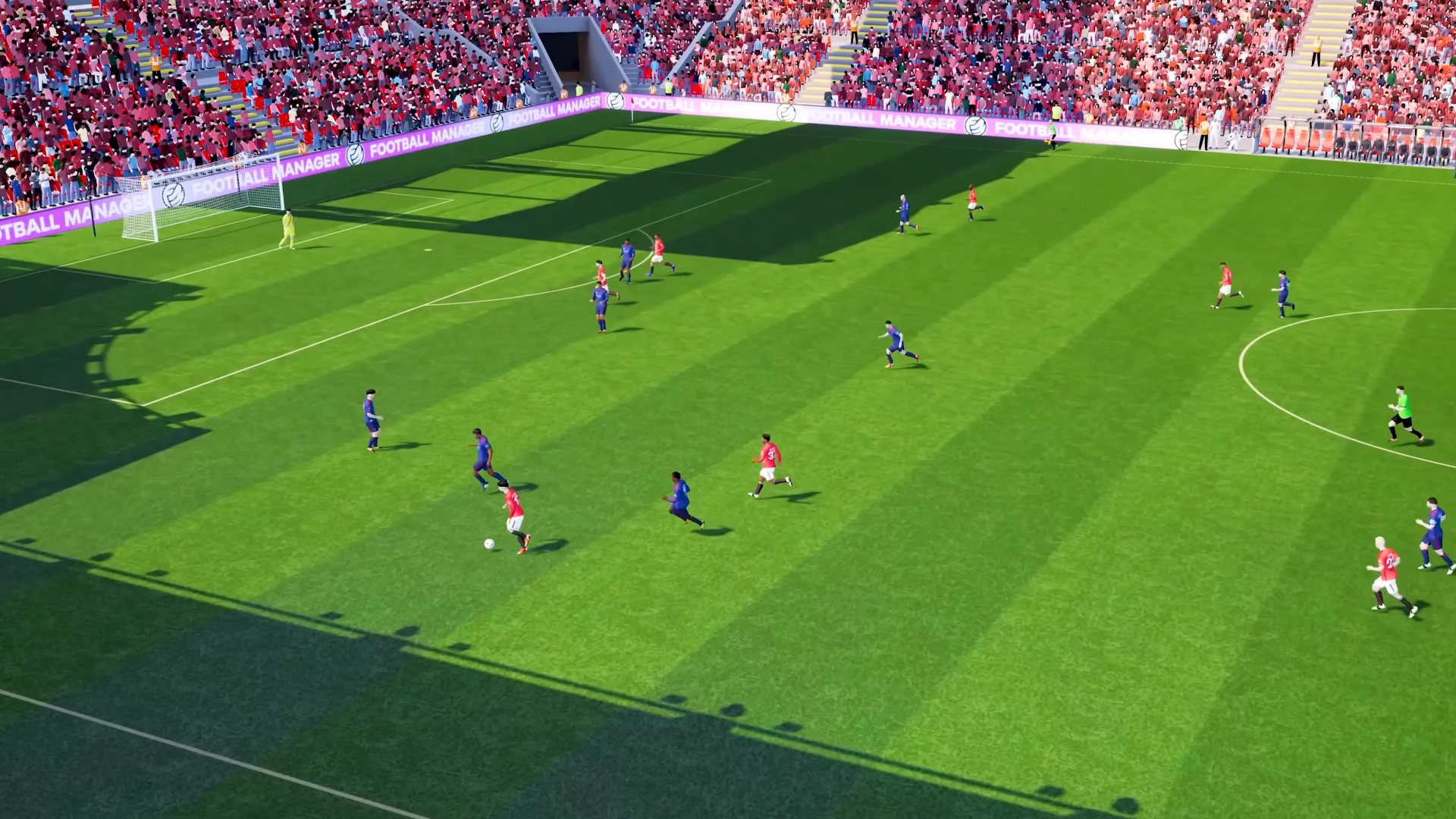 A screenshot from the early-look video for Sega&#039;s Football Manager 26