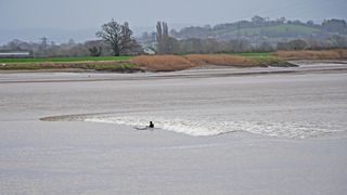 kayaker on the Severn Bore