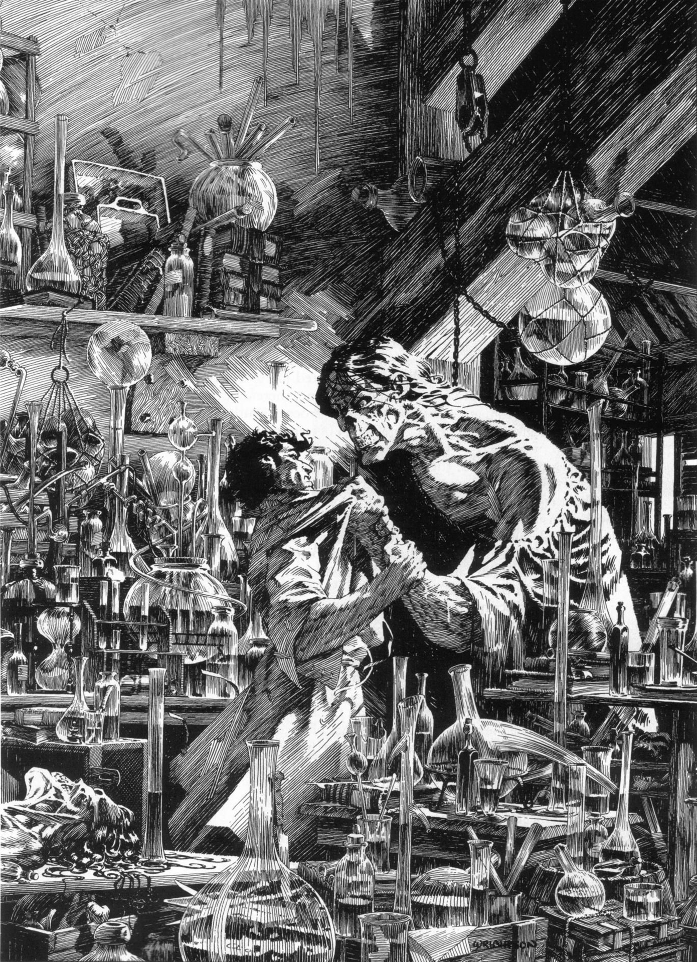 Frankenstein art by Bernie Wrightson