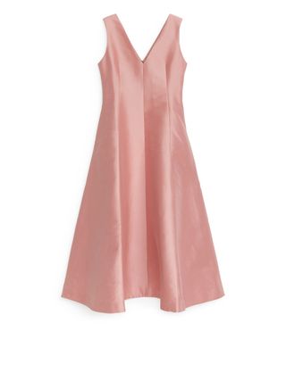 Sculptural Lyocell-Blend Dress - Dusty Pink - Arket Gb