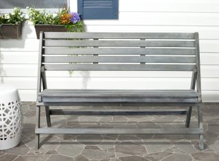 Fairlight Wooden Bench in grey from Wayfair