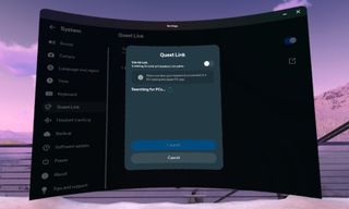 Oculus/Meta Quest headset setup screenshots for playing PCVR and Steam games
