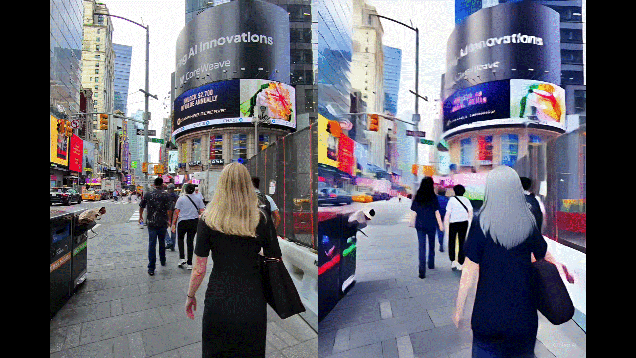 Oakley Meta HSTN glasses videos restyled with Meta AI.
