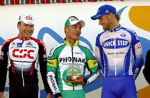 Lars Michaelsen (L) finished on the podium in Doha