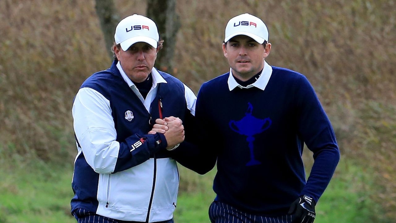 Phil Mickelson and Keegan Bradley at the Ryder Cup