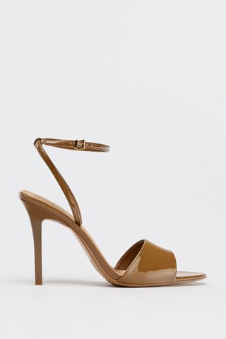 ZARA Patent Leather Heeled Sandals