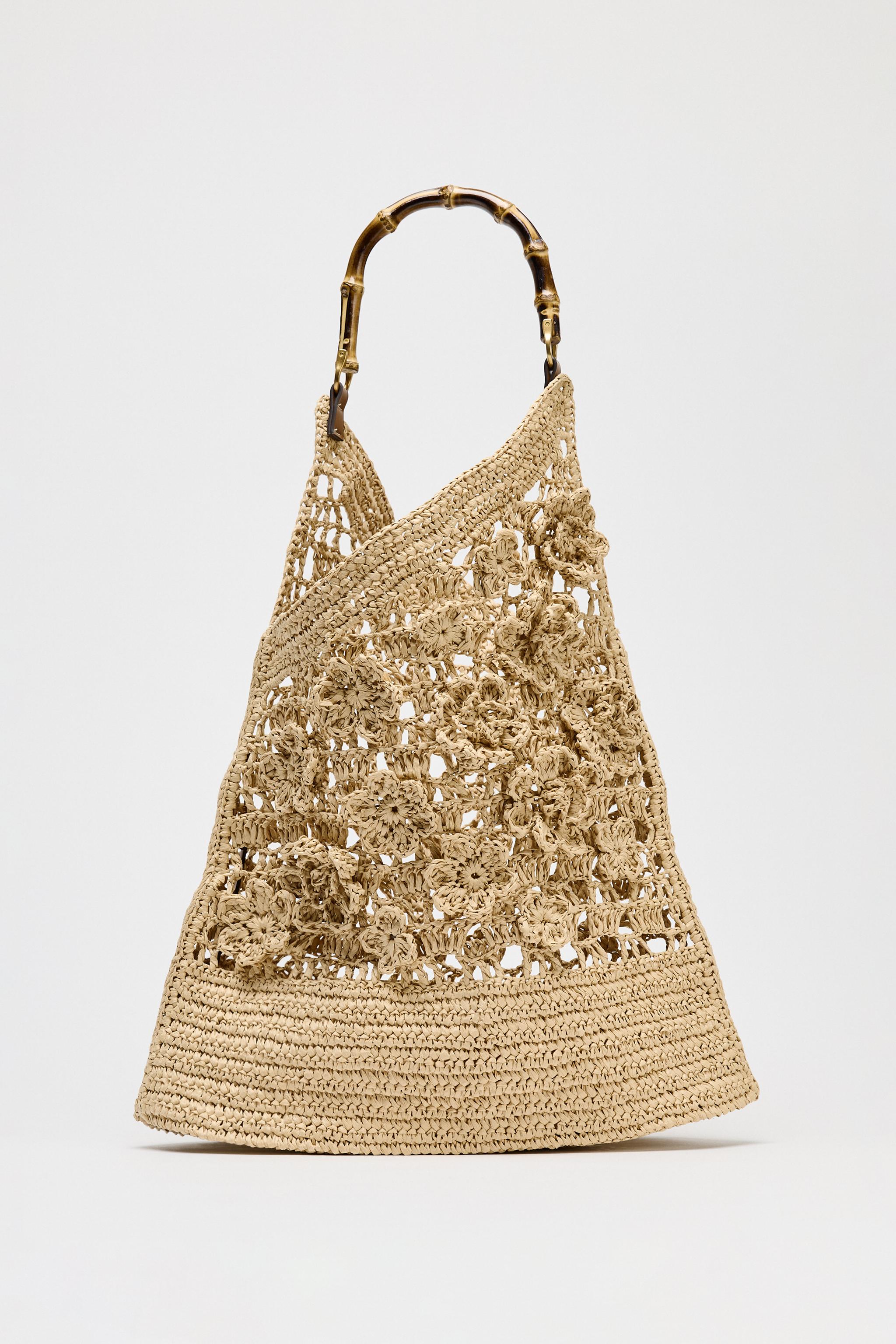 Floral Woven Shopper Bag