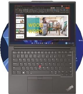 Full view of the Lenovo ThinkPad E14 Gen 5 (Intel)