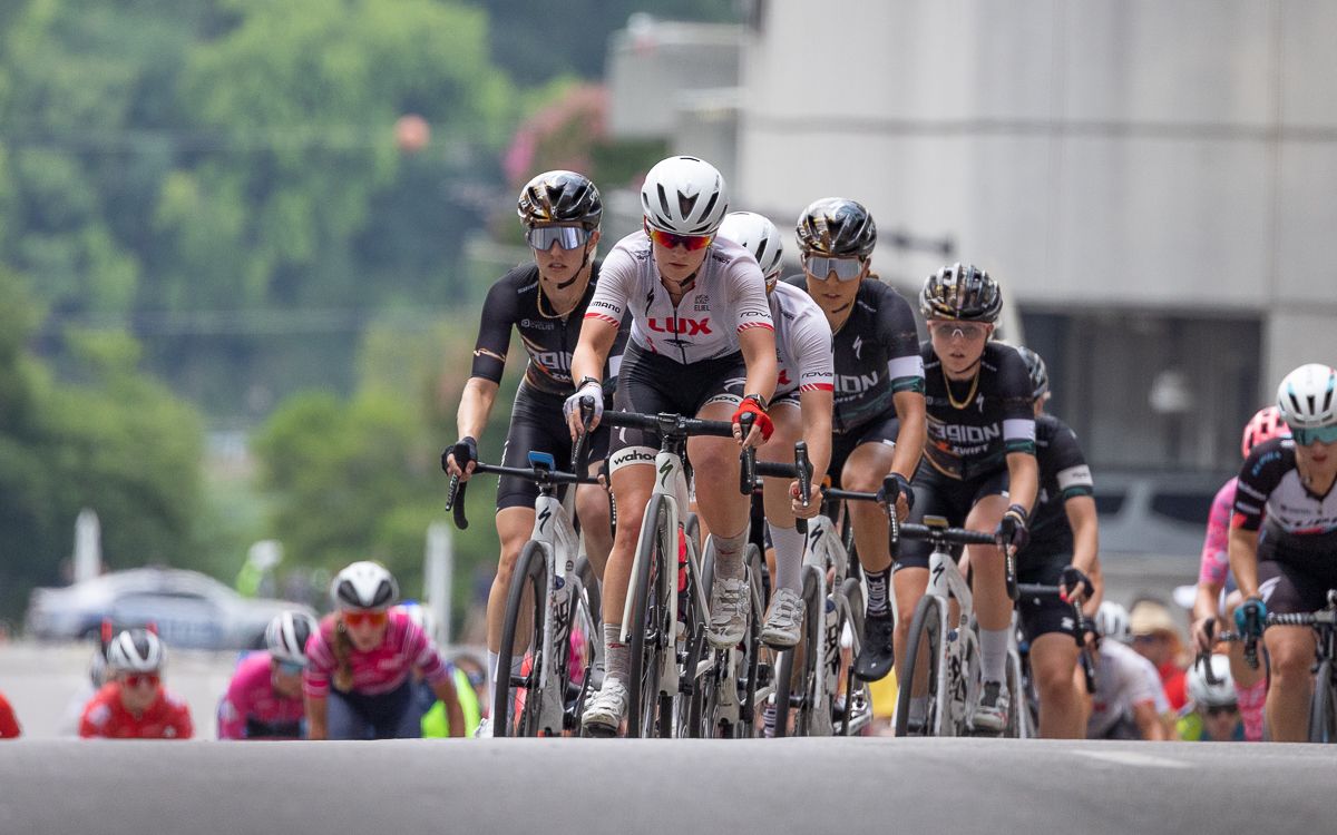 Cassidy Hickey (LUX CTS p/b Specialized) and her teammates were very active at the front of the race.