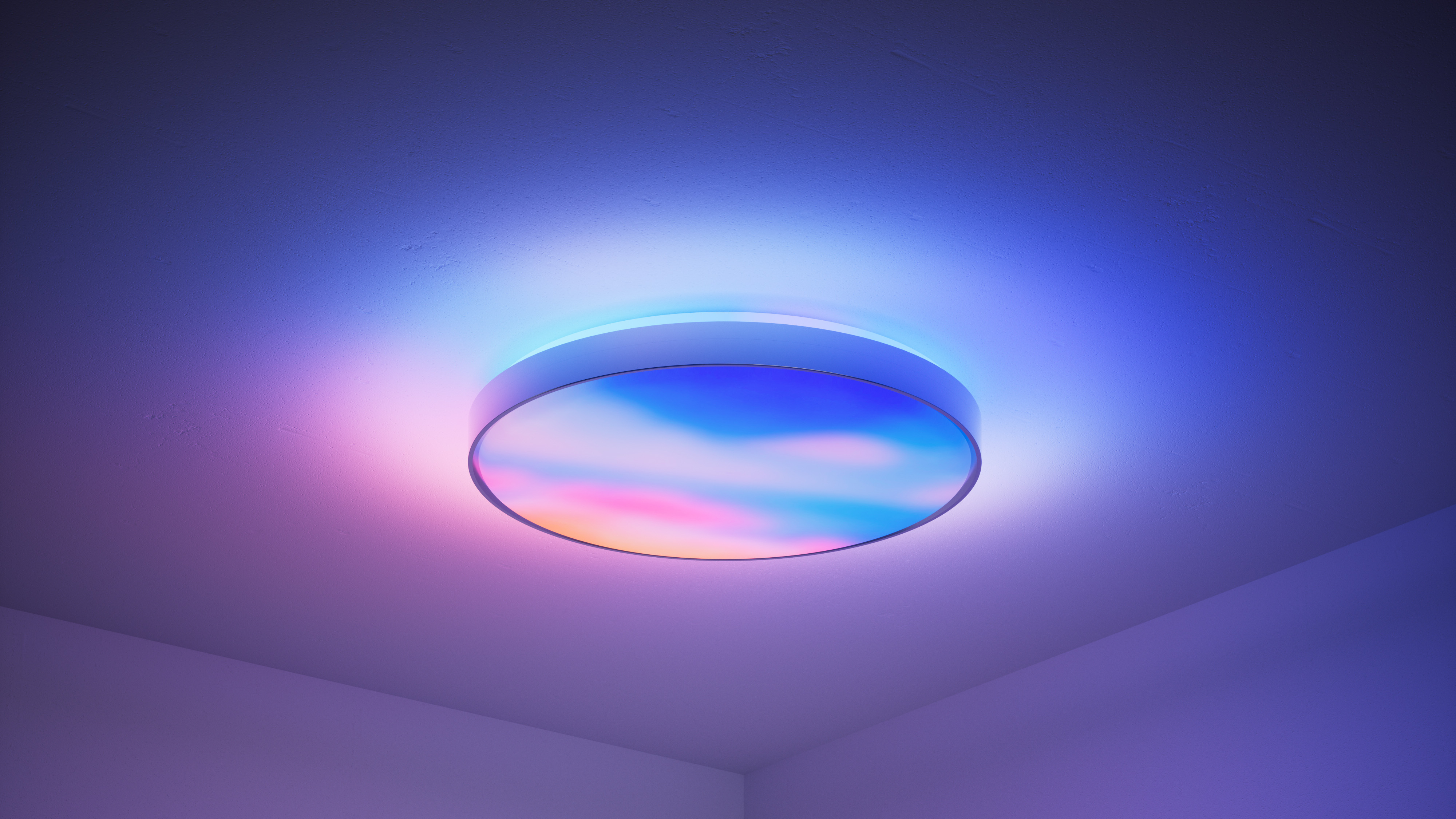 Govee Ceiling Light Ultra on a ceiling