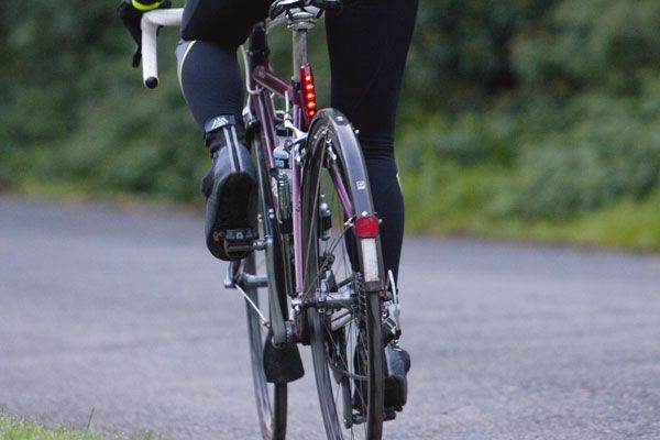 Mudguards help when cycling in the rain