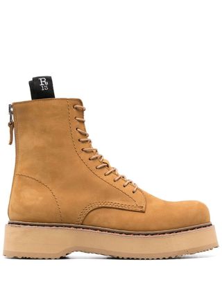 R13 suede stack boot