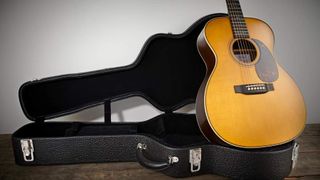 Martin acoustic guitar and case