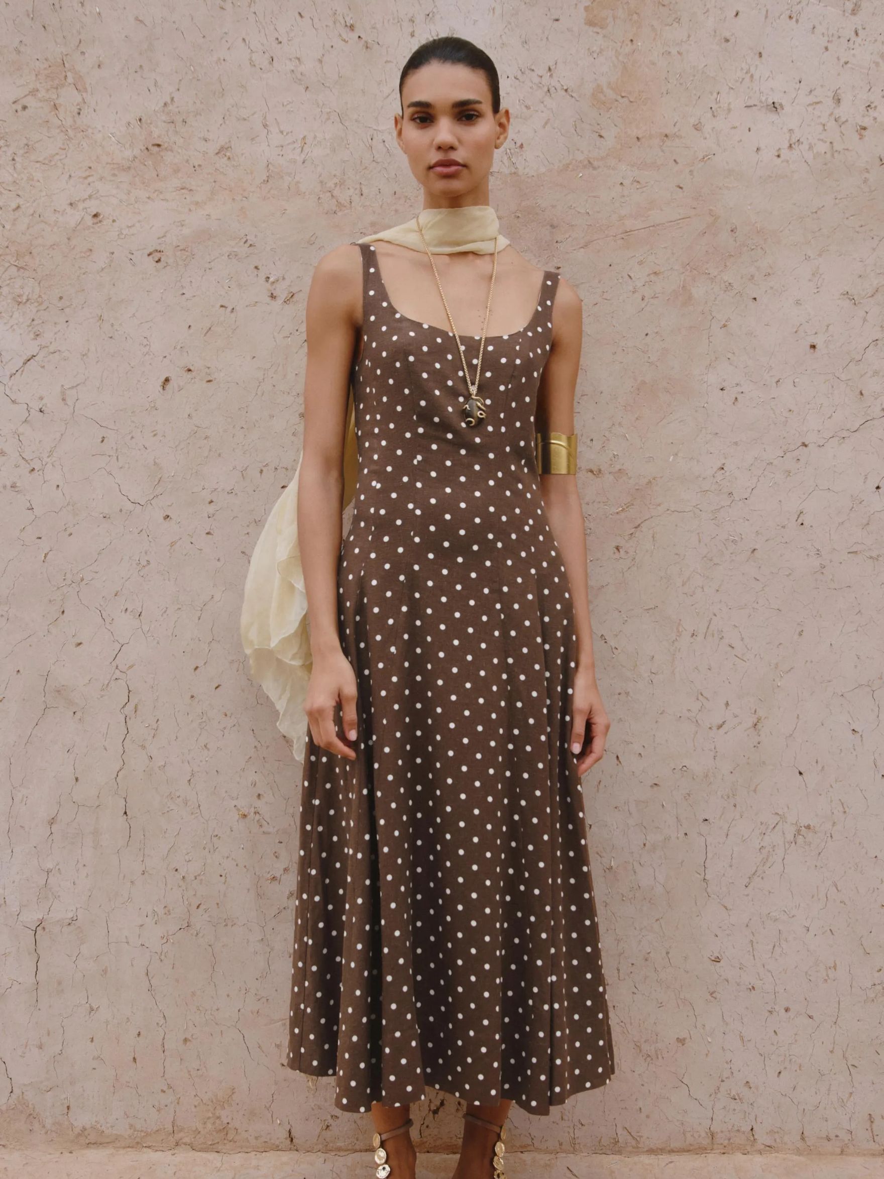 Polka Dot Midi Dress