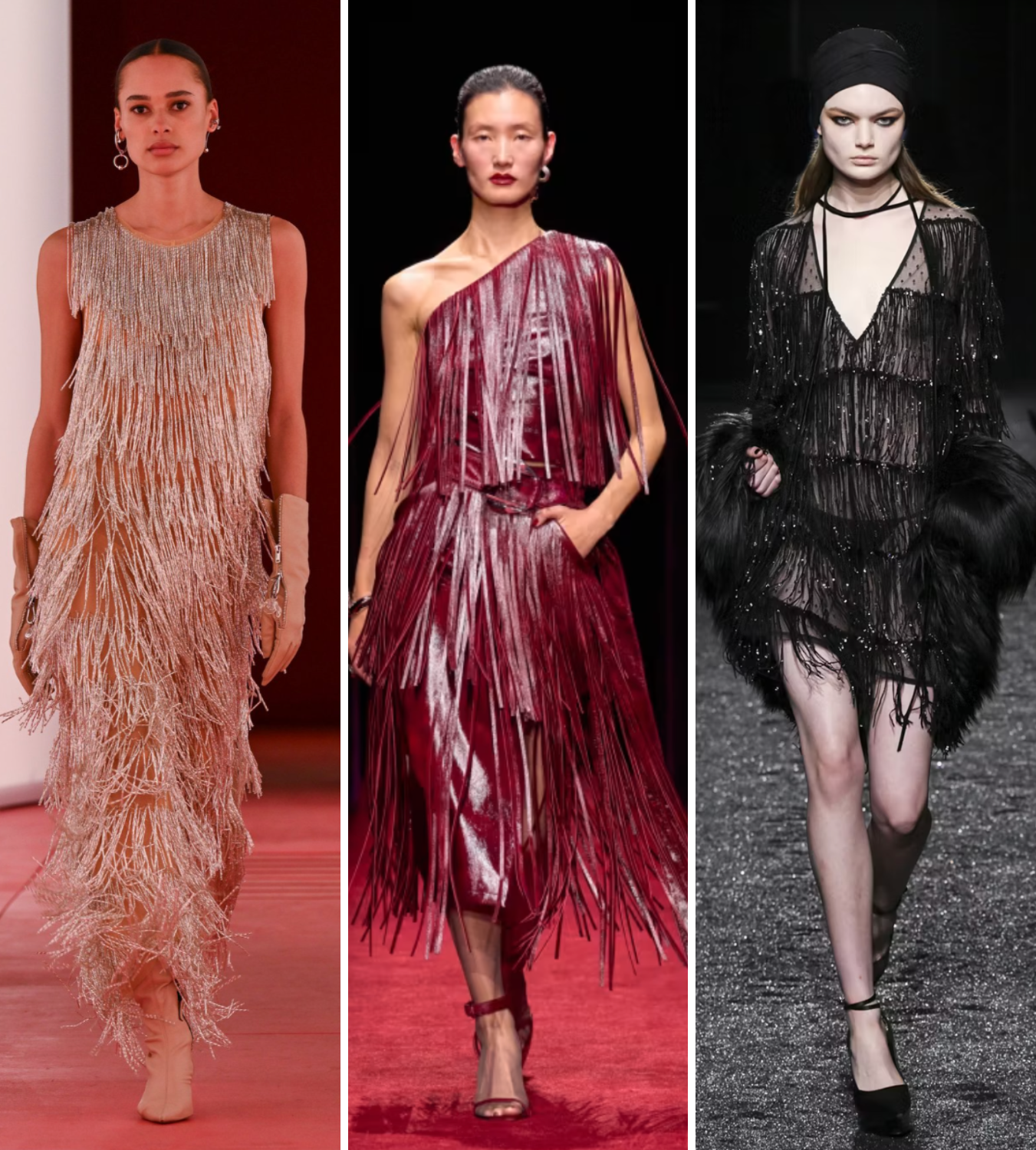 A/W 25 dress trends, frivolous fringing - H&amp;amp;M, Ferrari, Nina Ricci