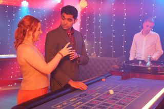 Zara Morgan turns on the charm with Francis in the casino.