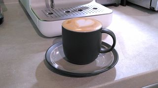 Latte made using Smeg Mini Pro Espresso Coffee Machine