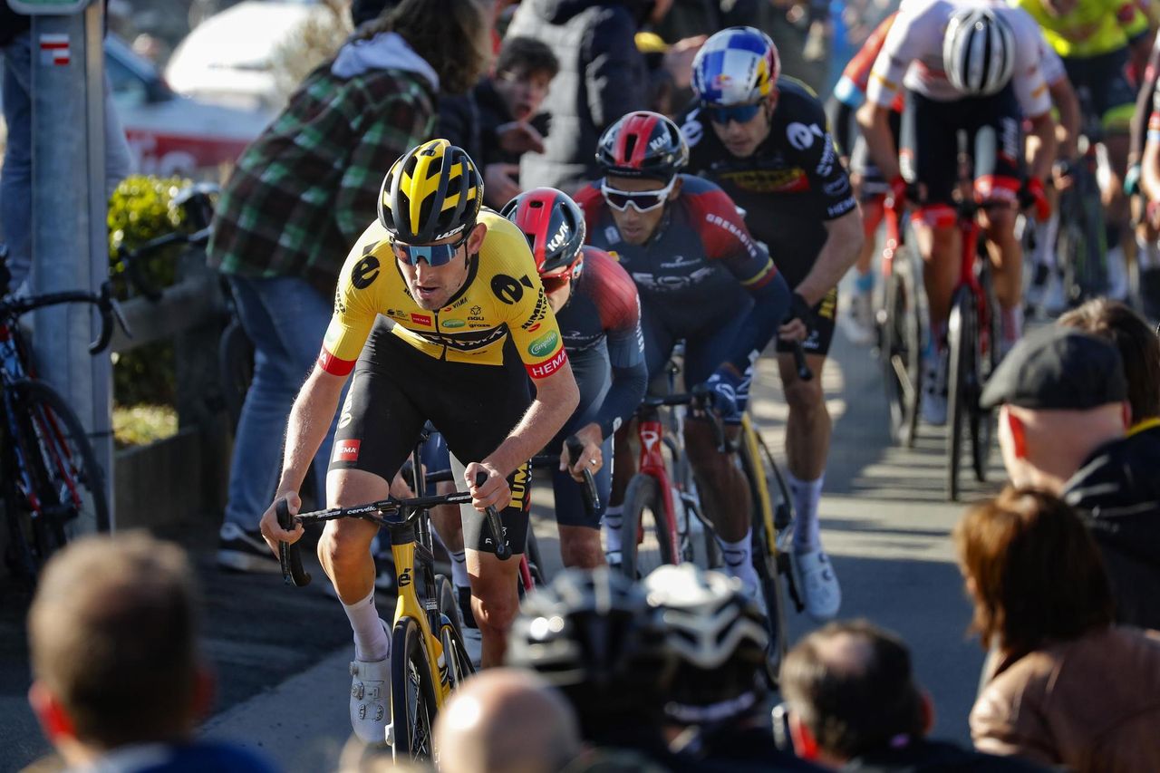 Omloop Het Nieuwsblad 2022 77th Edition Gent Ninove 2042 km 26022022 Tiesj Benoot BEL Team Jumbo Visma photo Dion KerckhoffsCVSprintCyclingAgency2022