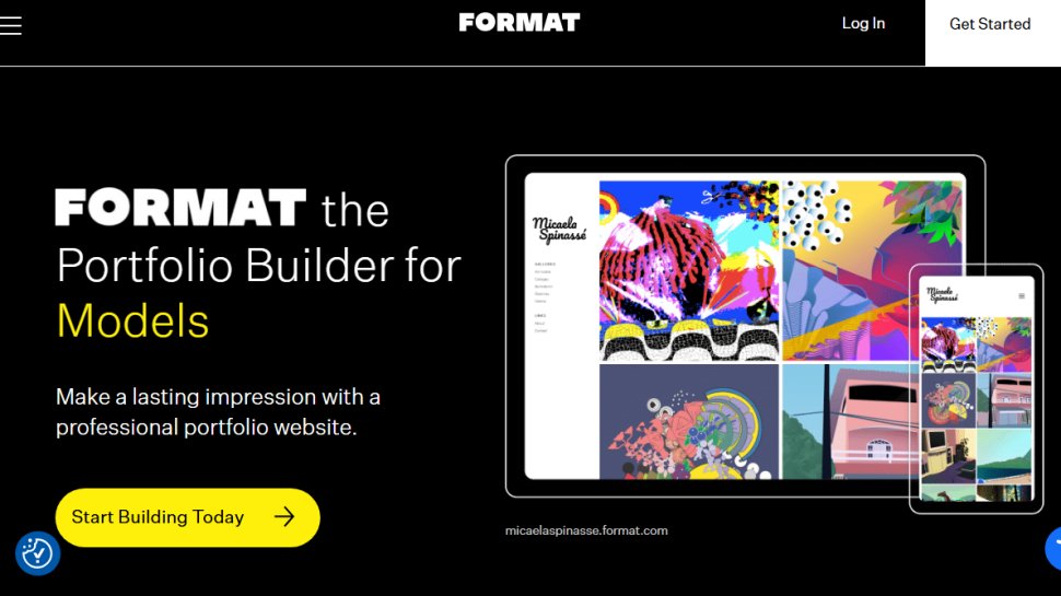 Website screenshot of Format (July, 2025)