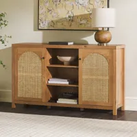Walker Edison Furniture Company Modern English Oak Wood Sideboard