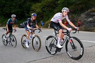 Pavel Sivakov leading the break on stage 15 at La Vuelta 2024