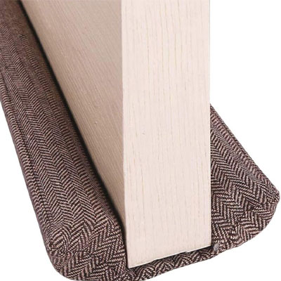 brown tweed under door draught excluder