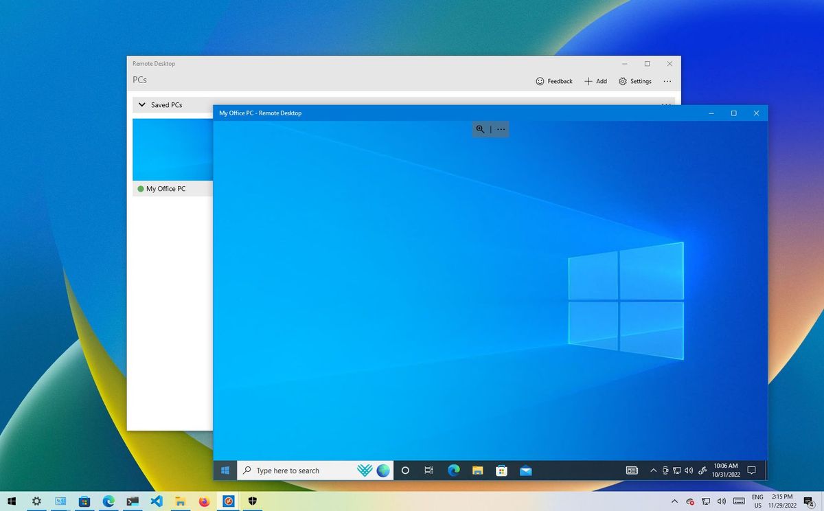 How to use Remote Desktop app to connect to a PC on Windows 10 ...