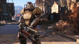 Fallout: sole survivor dressed in power armor