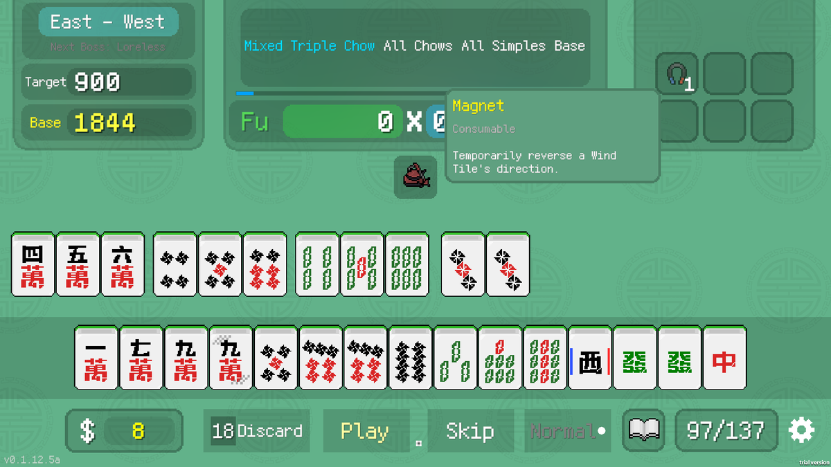 Aotenjo, a mahjong roguelike